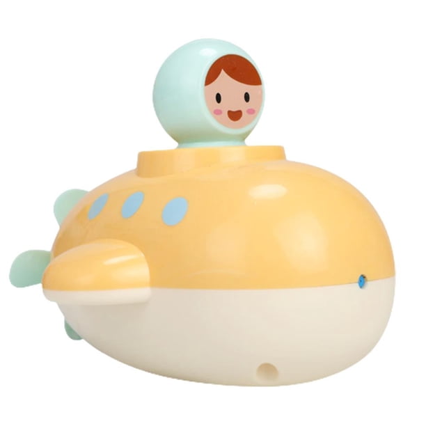 sweethay Juguete de baño para bebé, juguetes de agua de baño de dibujos animados bonitos interactivos, ducha educativa temprana, suministro Juegos de accesorios de baño Amarillo
