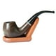 thumbnail image 2 of Pipa de tabaco con pulido de alto estándar, pipa para fumar de madera con soporte para pipa de tabaco, diseño doblado clásico, pipas de tabaco de palisandro para fumar, 2 of 5