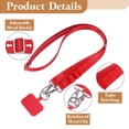 thumbnail image 3 of Cuerdas para teléfono, correa ajustable cruzada de 55" con parche, correa de nylon universal para teléfono celular para la mayoría de los smartphones, roja, 3 of 6