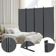 YASRKML 4 Panel 6Ft Tall Folding Privacy Screen, Portable Room Divider