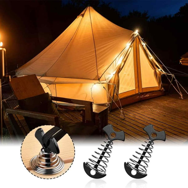 Pack De 12 Hebillas De Resorte De Acero - Para Tiendas, Toldos, Hamacas, Resistentes Al Viento
