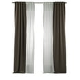 thumbnail image 4 of 3S Brother's 4 Panels Mix and Match Curtains 2 solid Decorative Linen Look curtains and 2 Sheer Linen look Curtains Hanging Back Tap & Rod Pocket Office, Luxury Home Deco Each 28"x84" Mink-Ecru, 4 of 6