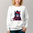 thumbnail image 3 of Women's  Crew Neck Pullover Cozy Clothes Autumn Winter-Cat Print, 3 of 16