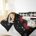 thumbnail image 4 of Feelyou Funny Gnome Full Size Comforter Sets, Checkered Geometric Bedding Comforter Set, Christmas Snowflake Reversible Bedding Sets, Ultra Soft Home Decor,3-Piece, 4 of 8