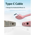thumbnail image 4 of Power Bank miisso 6000 mAh ultradelgado con cables integrados rosa, 4 of 9