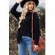 thumbnail image 2 of ABPHQTO Camisa de mujer de pana negra con bolsillo con botones, 2 of 5