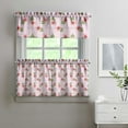 thumbnail image 2 of Farmhouse Bohemian Curtains 24" - 3 Panel Floral Vintage Set with Rustic Blooms, Country Rod Pocket Window Treatment, 2 of 5