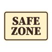 Signs ByLITA Classic Framed, Safe Zone Sign (Ivory/Dark Brown) - Large ...