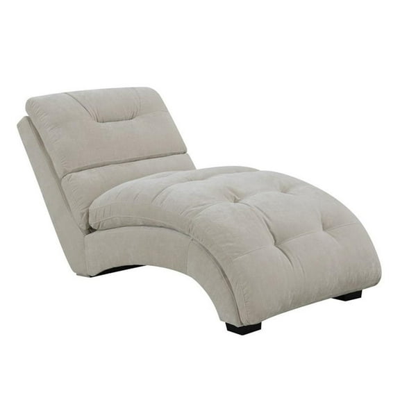 BOWERY HILL Mid-Century Fabric Chaise Lounge Chair Indoor Leisure Sofa Couch for Indoor Living Room