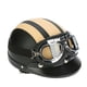 thumbnail image 3 of Moto Scooter cara abierta medio casco de cuero con visera UV, 3 of 8