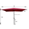 thumbnail image 2 of 6 X 9ft Patio Umbrella, Outdoor Waterproof Umbrella with Crank and Push Button Tilt, Rectangular Patio Umbrella for Garden, Backyard, Pool, Swimming Pool, Market, 2 of 7