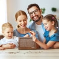 thumbnail image 3 of ¡Campaña con descuento!Hucha de madera marrón claro, artesanía de madera de regalo para niños, 3 of 4