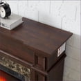 thumbnail image 2 of Electric Fireplace with Mantel, Freestanding Stacked Stone, 1400W Heater, Remote, LED Flame, Cherry | MDF, 2 of 15