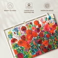 thumbnail image 6 of Elephant Stock Vivid Poppy Collage Wall Art - Horizontal Canvas Wall Art - Living Room Wall Decor - Abstract Canvas - Green And Orange Decor By Tara Funk Grim - 48" x 32", 6 of 8