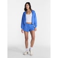 thumbnail image 3 of No Boundaries Boxy Zip Up Hoodie, Women's XXS-XXL, 3 of 6
