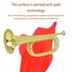 thumbnail image 5 of Yuarrent Trompeta de caballería, corneta de cobre, juguete de Aprendizaje Temprano, instrumento musical, juguetes vocales de desarrollo para Accesorios para instrumentos musicales Oro, 5 of 6