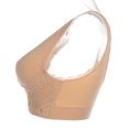thumbnail image 4 of VISgogo Sujetador deportivo sin costuras para mujer, sujetador de ropa interior de ajuste inalámbrico, tops de encaje con hebilla lateral cruzada frontal VISgogo moda, 4 of 7