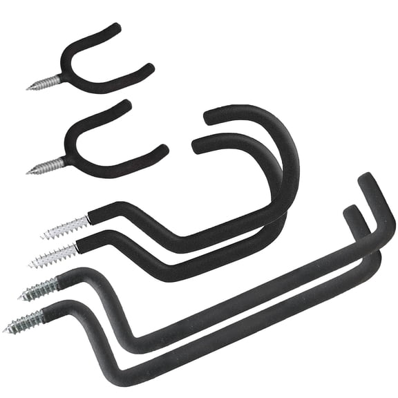 Wideskall 6 Pieces Heavy Duty Garage Storage Screw in Utility Wall Mount Hanger Hook Set