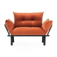 thumbnail image 4 of Orange Futon Love Seat, Metal Manufactured Workpiece, 49" Depth X 24" Width 35" Height, 30 Lb Formed Piece, Depth, Width, Weight, 4 of 4