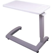 Carex Adjustable Overbed Table with Wheels for Hospital and Home Use, Adjustable and Portable