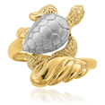 thumbnail image 5 of 14K Solid Yellow Gold Sea Turtle Ring, 5 of 10