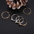 thumbnail image 3 of 5pcs Fashion Women Alloy Electroplate Ring Jewelry Vintage Style Rings Jewelry (US Size 10), 3 of 8
