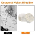 thumbnail image 4 of Unique Bargains Octagon Velvet Ring Box for Wedding Rings Light Yellow, 4 of 7