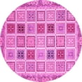 thumbnail image 1 of Ahgly Company Indoor Round Oriental Pink Modern Area Rugs, 7' Round, 1 of 4