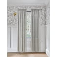 thumbnail image 2 of Gorgeous Home Linen 1 PC Solid Semi Sheer Faux Silk Rod Pocket Curtain Window Panel for any Room 55" Wide X 84"Long Silver Gray Color, 2 of 5