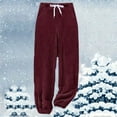 thumbnail image 5 of Mepaouo Womens Plush Warm Pajama Pants Fluffy Soft Fleece Sleep Pant Lounge Pj Bottoms(,2XL), 5 of 5