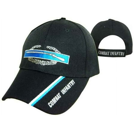 Black US Army Combat Infantry Hat Ball Cap Veteran Military Officially Licensed