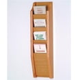 thumbnail image 1 of Wooden Mallet BR24-4BH Cascade 4 Pocket Brochure Rack - Black, Mahogany & Light Oak, 1 of 1