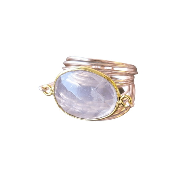Torrey Ring in Rose Gold with Rose Quartz