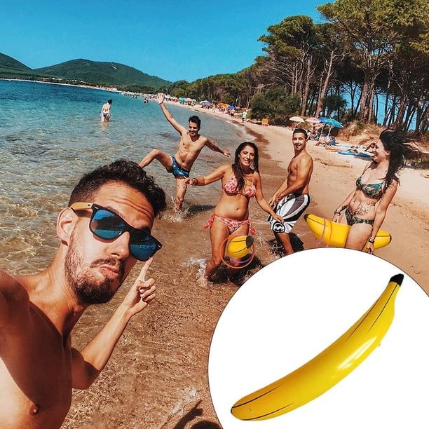 Plátano Inflable Gigante De 174 Cm – Boya De PVC Para Piscina Y Fiestas Hawaianas, Flotador Llamativo Para Verano, Ideal Para Fotos Y Decoración De Eventos Acuáticos
