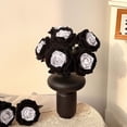 thumbnail image 6 of Halloween Fake Flowers,Dead Bouquet,20.5 Inch Artificial Black And Red Rose Ornament,Halloween Simulation Rose With Leaves,Gothic Rose.(White), 6 of 8