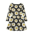 thumbnail image 5 of Suhoaziia Midi Dresses for Women with Designs Daisy Note Print Twirl Skirt Self Cultivation Jumpskirt Winter Outdoor Activities Clothes 9-10 Years, 5 of 7