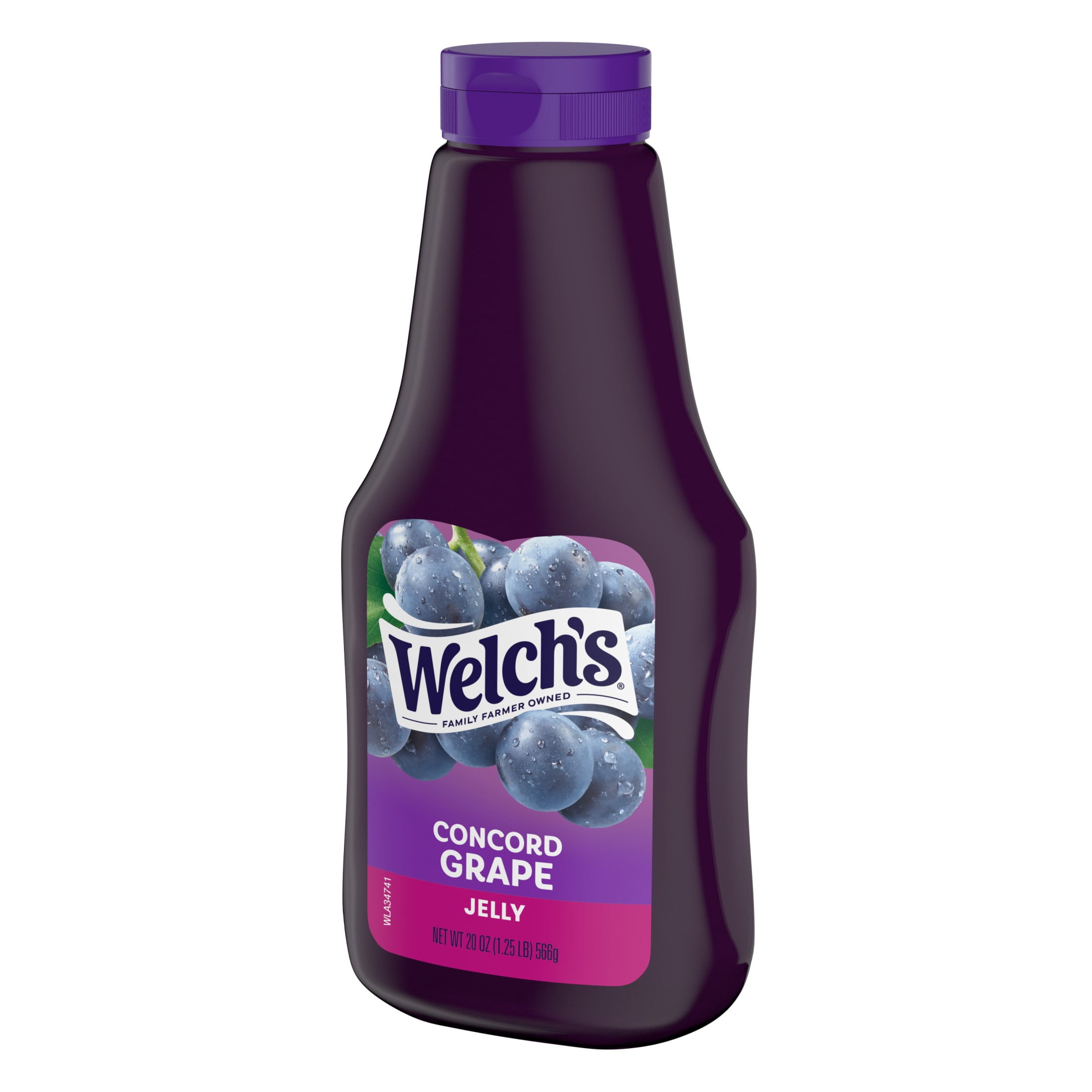 Welch's Concord Grape Jelly, 20 oz Squeeze Bottle. 4Pack
