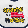 thumbnail image 4 of Inktastic My Grandpa is a Firefighter with Fire Truck Boys or Girls Baby Bib, 4 of 4