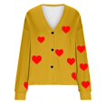 thumbnail image 4 of Besolor Fall Sweaters for Women 2024 Cute Graphic Printed Long Sleeve Plush Jackets Plus Size Button down Outwears, 4 of 4