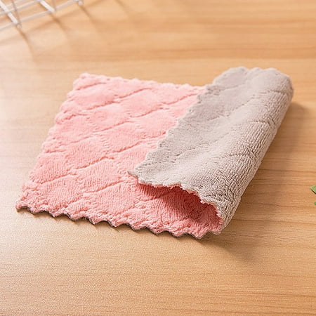 

lulshou Kitchen Dish Towels Super Absorbent Kitchen Towels Coral Fleece Cleaning Wipes Machine Washable