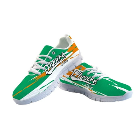 

Cote D ivoire Youth Custom Made Name Number Team Logo Travel Ivory Coast Nation French D Ivoire Flag Print Photo Casual Shoes