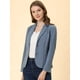 thumbnail image 2 of AllegK ChaqueDe Traje De ChaqueElástiCon Cuello De SolaPaOficiDe Trabajo PaMujer Gris azul S, 2 of 6