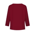 thumbnail image 4 of TQWQT Girls Long Sleeve Shirts Spring Cute Wine Shirts Size 10-12 Shirt Toddler Kids Crewneck Tshirt Plain Tween Girls Clothes 140, 4 of 5