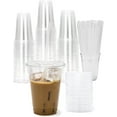 thumbnail image 4 of VeZee's 12 oz Clear Plastic PET Cups With Flat Lid & Straw, BPA-Free, Perfect for Iced Coffee, Smoothies, Tea, Boba - Recyclable Qty 1000, 4 of 5