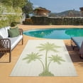 thumbnail image 4 of LR Home Camila 5' x 7', Beige/Green Palm Tree Fade, Stain, and Moisture Resistant Indoor/Outdoor Area Rug, 4 of 10