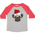 thumbnail image 3 of Inktastic Christmas Pug Dog Santa Boys or Girls Toddler T-Shirt, 3 of 5
