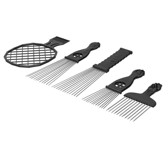 Hair Styling Comb,5pcs Stainless Steel Afro Afro Pick Comb Afro Twist Comb Highly Versatile