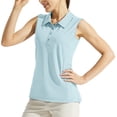 thumbnail image 1 of Tidyack , Chemise Uniforme de Tennis, Haut Sans Manches, Col Rabattu Respirant, Couleur Unie, pour Athlètes, Performance Sportive, Mélange de Coton Léger, Séchage Rapide, pour Terrains, Entraînement, Tenue de Gym, 1 of 7