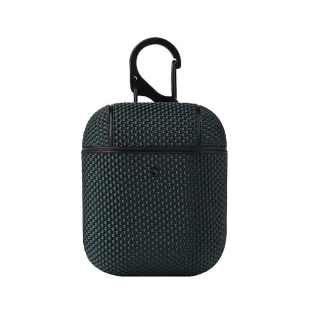 Funda para Auriculares Nylon Impermeable Bluetooth Funda para Auriculares Protector Reemplazo para Airpods 1/2, Verde Oscuro Inevent EL001781-04