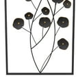 thumbnail image 6 of DecMode Black Metal Floral Wall Decor with Black Frame (2 Count), 6 of 14